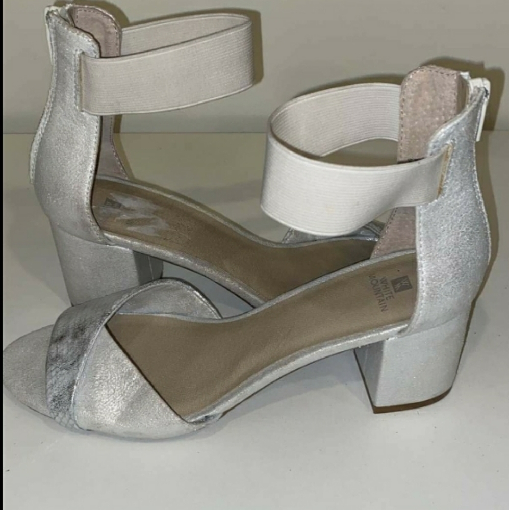 White Mountain Ever Fabric Open Toe Formal.... - Picture 2 of 10